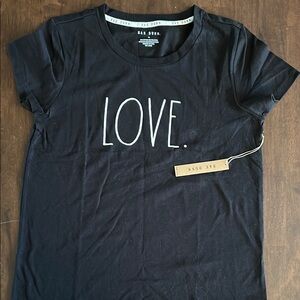 Rae Dunn Black 'Love' Women's Top
